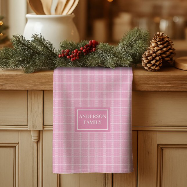 Personalised Chic Towel Soft Plaid Kitchen Style (Personalized Chic Towel Soft Plaid Kitchen Style)