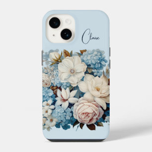 Personalised Chic Vintage Floral Bouquet iPhone 14 Case