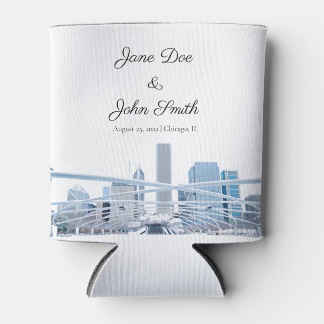 Personalised Chicago Can Cooler (Front)