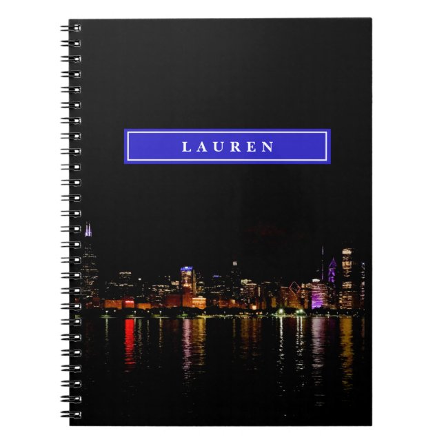 Personalised Chicago Skyline Notebook (Front)