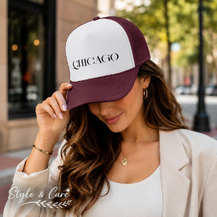 Personalised Chicago Street Style Trucker Cap