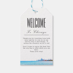 Personalised Chicago Welcome Gift Tag