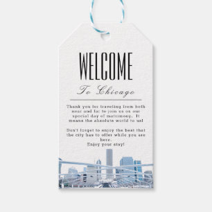 Personalised Chicago Welcome Gift Tag
