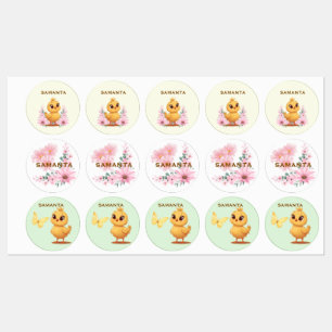 Personalised Chick Waterproof Labels 