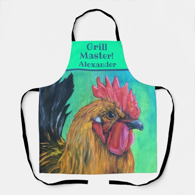 Personalised Chicken Grill Master  Apron (Front)