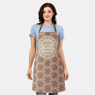 Personalised Chief Coffee Maker Coffee Bean Apron