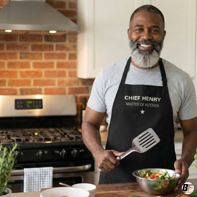 Personalised Chief Master of Kitchen Men's Apron (Creator Uploaded)