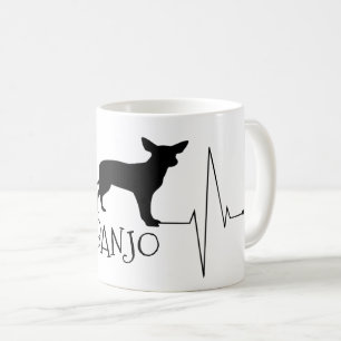Personalised Chihuahua Love My Dog Heart Beat Coffee Mug