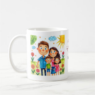 personalised child artwork kids draining coffee mug