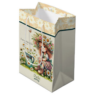 Personalised Child of God daisy girl Medium Gift Bag
