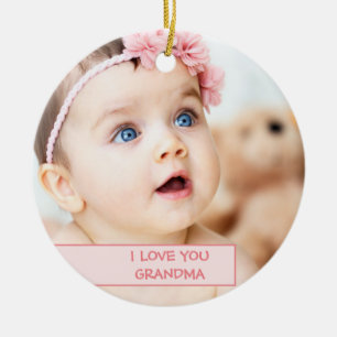 Personalised Child Photo Mother's Day Grandmother Ceramic Tree Decoration