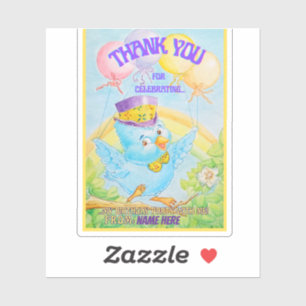 Personalised Children's Birthday Thank you Sticker