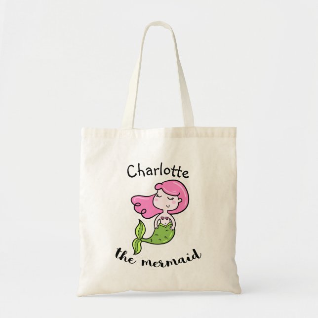 Personalised Children's Mermaid Tote Bag (Front)