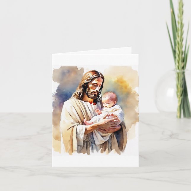 Personalised Child's Baptism Greeting Card (Front)