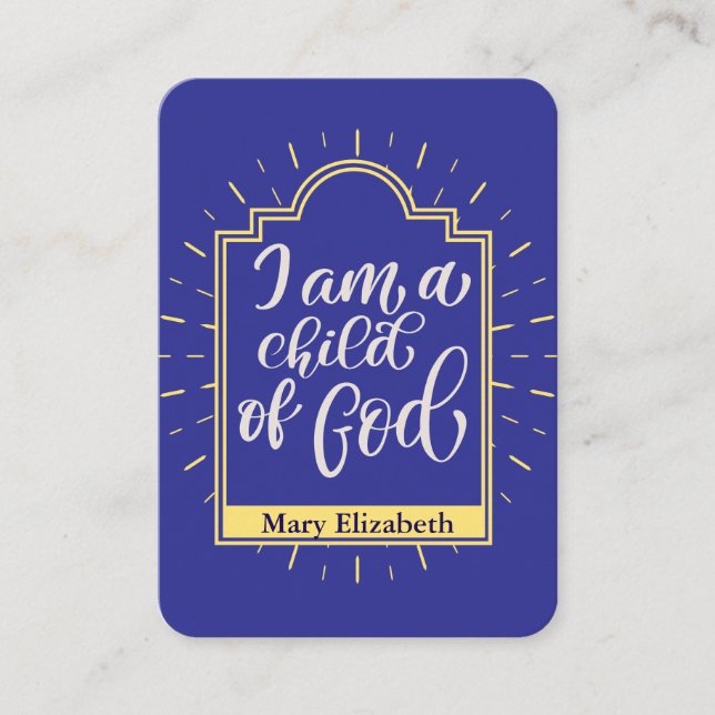 Personalised Child's Bedtime Prayer Card (Front)