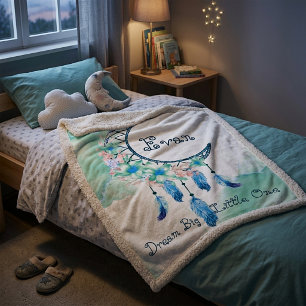 Personalised child's dreamcatcher baby blanket