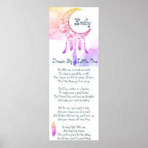 Personalised child's dreamcatcher poem poster