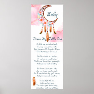 Personalised child's dreamcatcher  poem poster