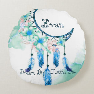 Personalised child's dreamcatcher round cushion