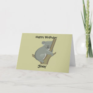 Personalised Child's Koala Birthday Card