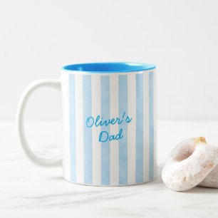 Personalised Child's Name Dad Photo Two-Tone Coffee Mug