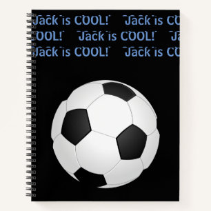 Personalised Child's Name "is Cool" Soccer II Notebook