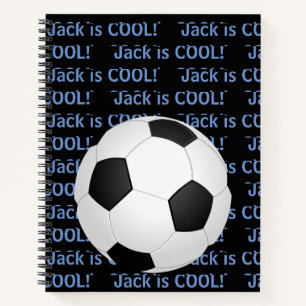 Personalised Child's Name "is Cool" Soccer Notebook