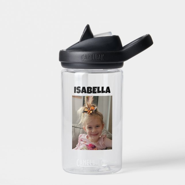 Personalised Child's Photo and Name    Water Bottle (Left)