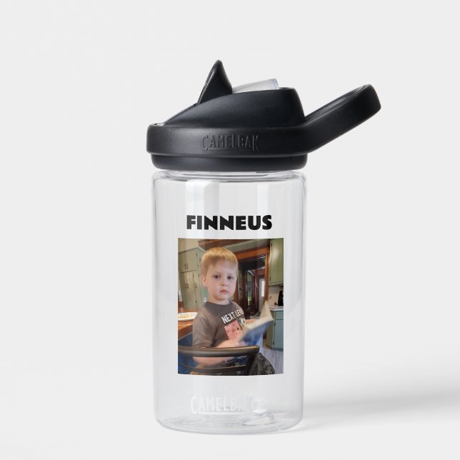 Personalised Child's Photo and Name   Water Bottle (Left)