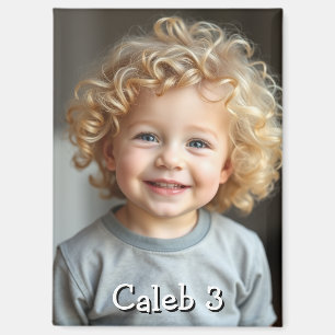 Personalised Child's Photo, Name and Age Magnet