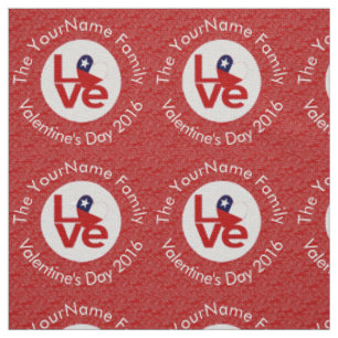 Personalised Chile Red LOVE Flag Fabric