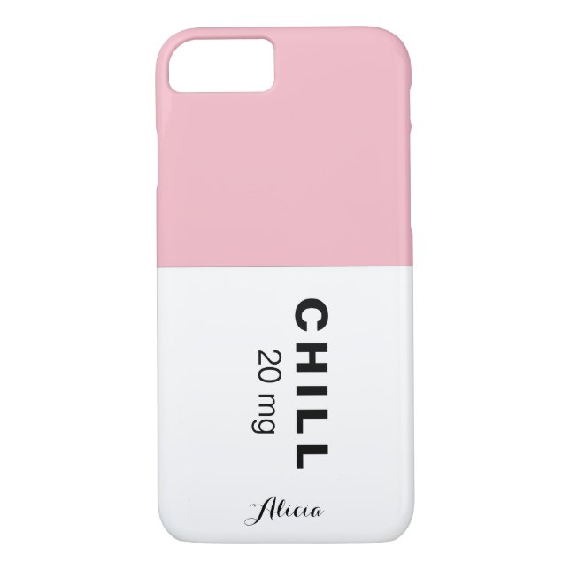 personalised chill pill iphone case (Back)