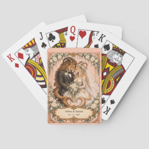 Personalised Chimera Bride and Groom Wedding Favou Playing Cards