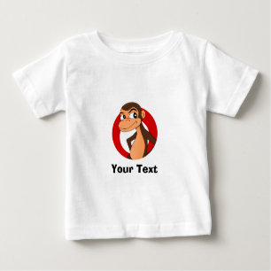 Personalised chimp cartoon baby T-Shirt
