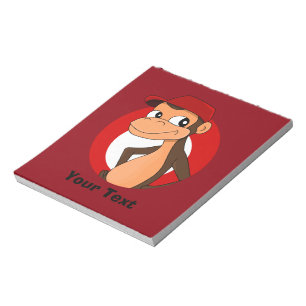 Personalised chimp cartoon notepad