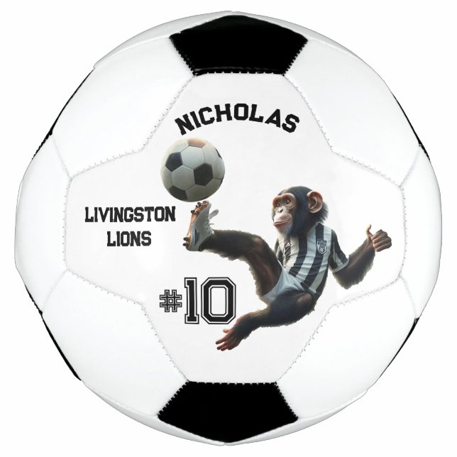 Personalised Chimp Soccer Ball (Front)