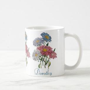 Personalised China Asters Coffee Mug