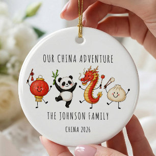 Personalised China Family Trip Ornament