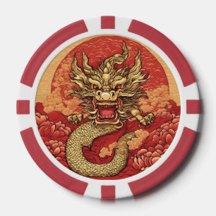 Personalised Chinese Dragon Composite Poker Chips