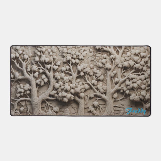 Personalised Chiseled Stone Image Desk Mat (Front)