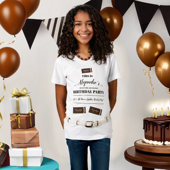 Personalised Chocolate Bar Birthday T-Shirt (Creator Uploaded)