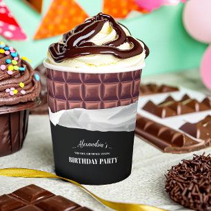 Personalised Chocolate Candy Bar Party Paper Cups