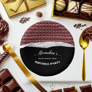 Personalised Chocolate Candy Bar Party Paper Plate