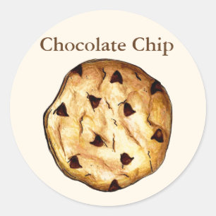 Personalised Chocolate Chip Cookie Baking Baked By Classic Round Sticker