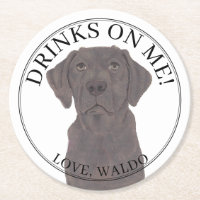 Personalised Chocolate Labrador Wedding