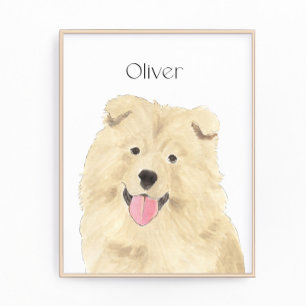 Personalised Chow Chow Dog Art Photo Print