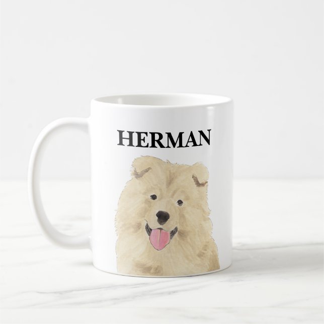 Personalised Chow Chow Dog  Coffee Mug (Left)