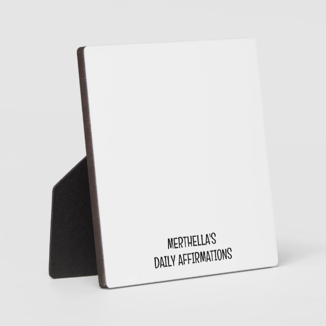 Personalised Christian BIBLE AFFIRMATIONS Plaque (Front)