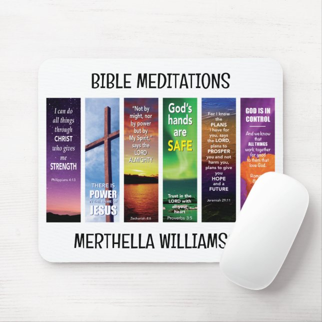 Personalised Christian BIBLE VERSES Scripture Mouse Pad (With Mouse)