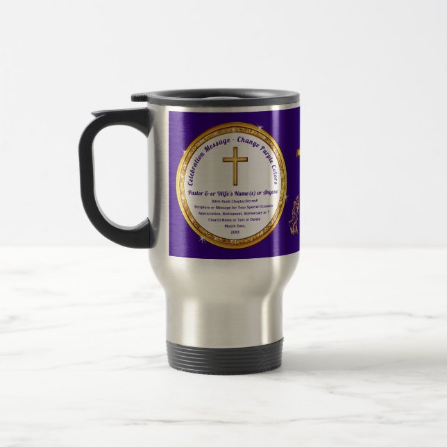 Personalised, Christian Coffee Travel Mugs,  Mug (Left)